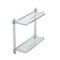 Chrome Double Glass Bathroom Shelf